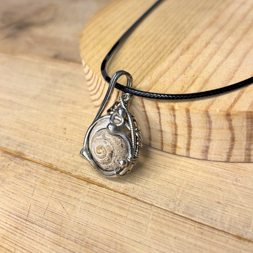 Sea Snail Fossil Pendant