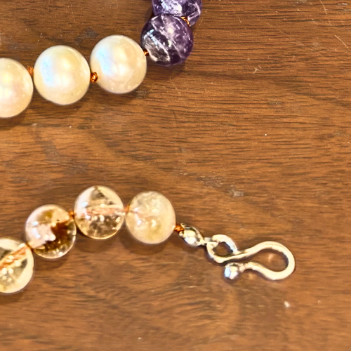 Suffrage Gemstone Bead Necklace