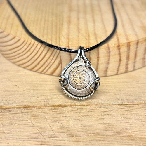 Sea Snail Fossil Pendant