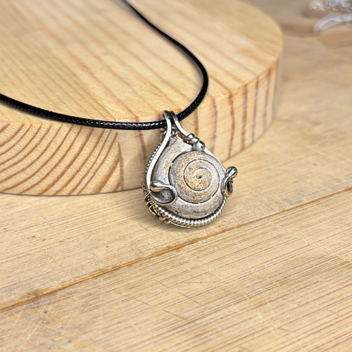Sea Snail Fossil Pendant