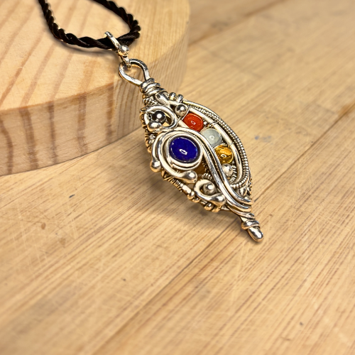 The Mystery: Silver Wire Wrapped Pendant