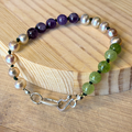 Suffragette Gemstone Bead Bracelet