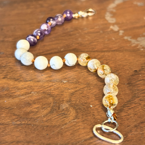 Suffrage Gemstone Bead Bracelet