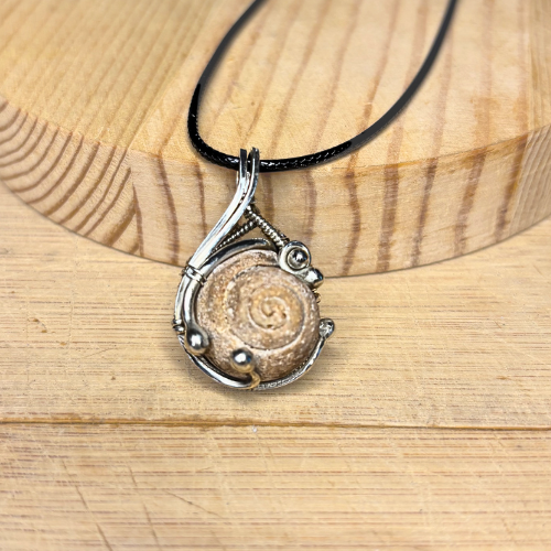 Sea Snail Fossil Pendant