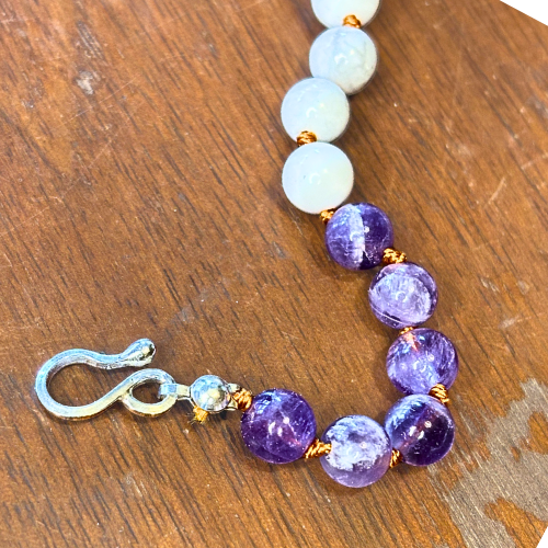 Suffrage Gemstone Bead Bracelet