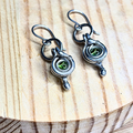Peridot and Silver Earrings
