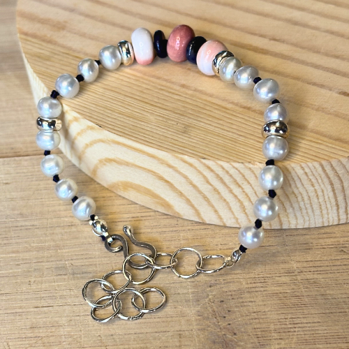 Pearl, Opal, and Quartz Bracelet
