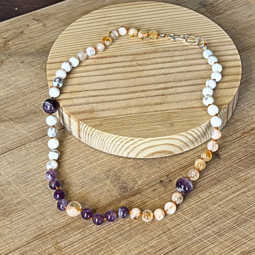 Suffrage Gemstone Bead Necklace