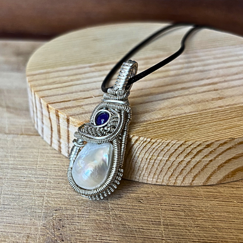 Baroque Pearl & Lapis Lazuli Pendant