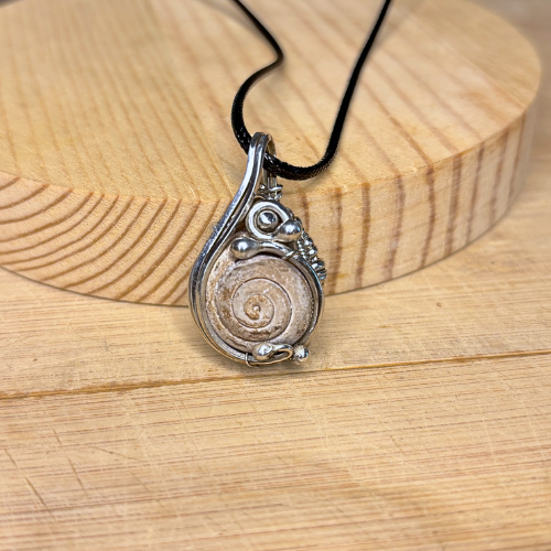 Sea Snail Fossil Pendant