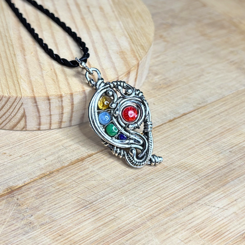 The Monster: Silver Wire Wrapped Pendant