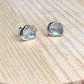 Molten Silver Stud Earrings