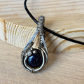 Sparkly Blue Sandstone Pendant
