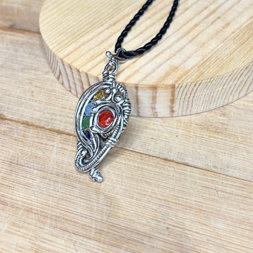 The Monster: Silver Wire Wrapped Pendant