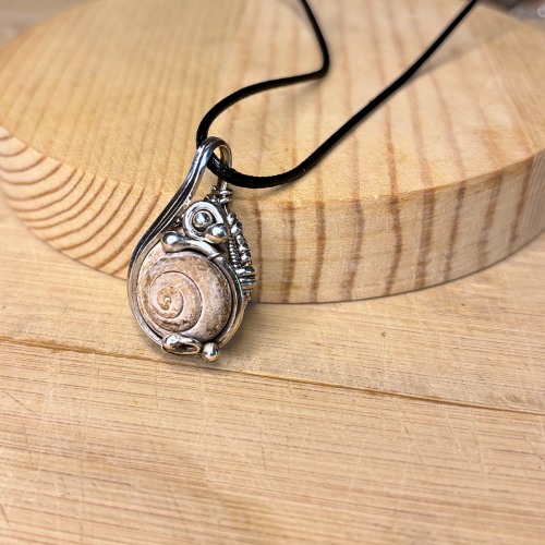 Sea Snail Fossil Pendant