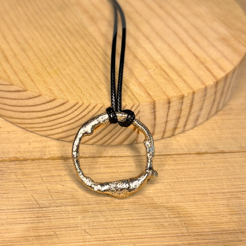 Molten Ring Silver Pendant