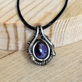 Amethyst Pendant in Argentium Silver