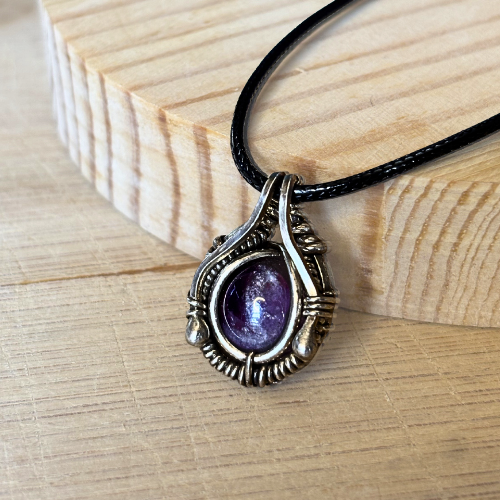 Amethyst Pendant in Argentium Silver