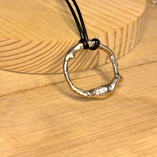Molten Ring Silver Pendant