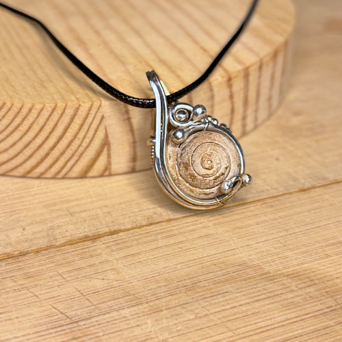 Sea Snail Fossil Pendant