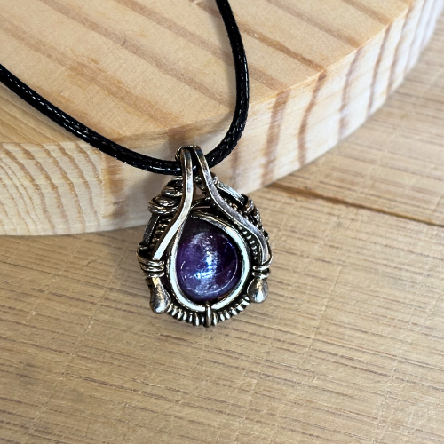 Amethyst Pendant in Argentium Silver