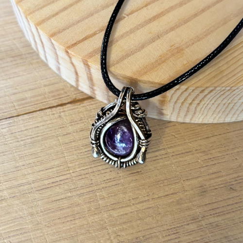 Amethyst Pendant in Argentium Silver