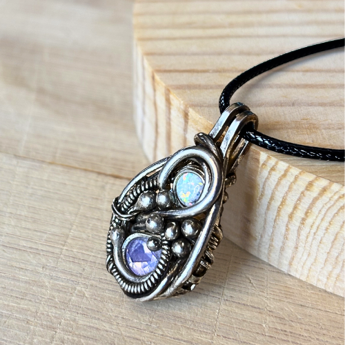 Moonstone and Opal pendant