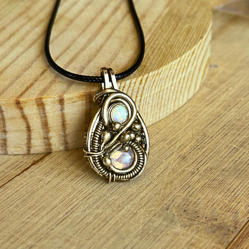 Moonstone and Opal pendant