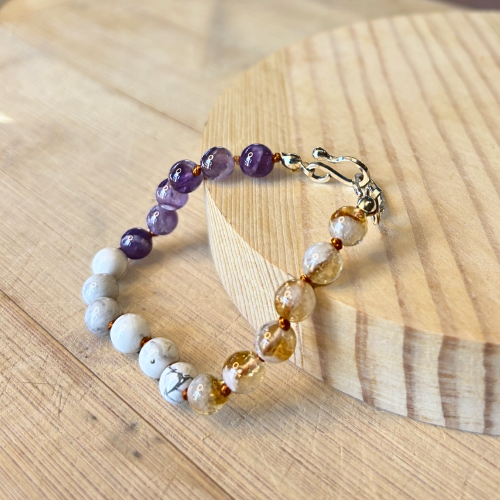 Suffrage Gemstone Bead Bracelet