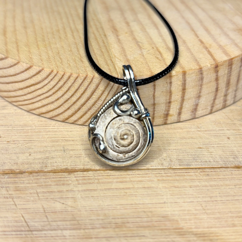 Sea Snail Fossil Pendant