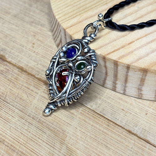 The Ruler: Silver Wire Wrapped Pendant