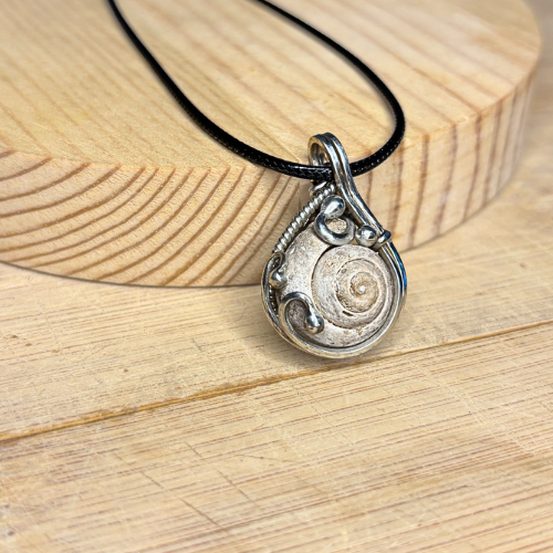 Sea Snail Fossil Pendant