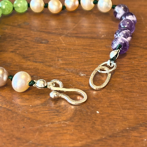 Suffragette Gemstone Bead Bracelet