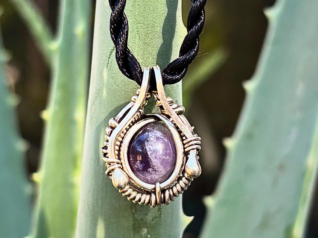 Amethyst Pendant in Argentium Silver