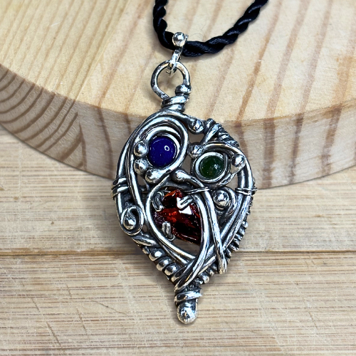 The Ruler: Silver Wire Wrapped Pendant